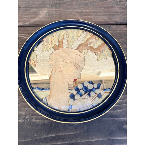 Other - Antique reverse painted mirror 14”